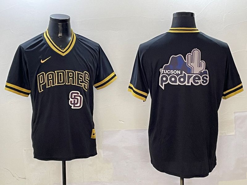 Men San Diego Padres Blank Black Gold Game 2025 Nike MLB Jersey style 12